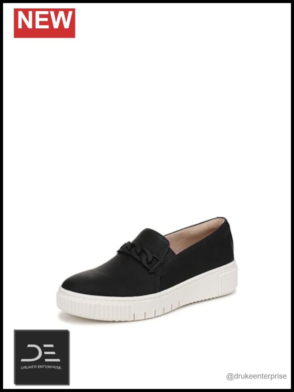Women's Slip-On Platform Sneaker with Chain Detail